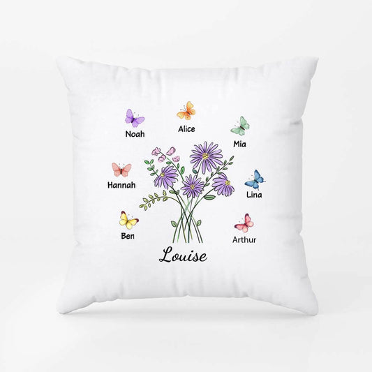 3801PFR2 coussin personnalise mamie_ mamie fleurs et papillons 3801P8L7A