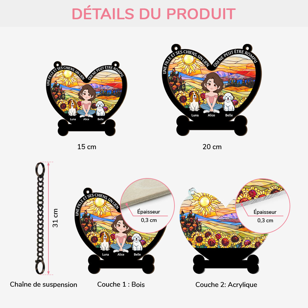 3811UFR3 attrape soleil personnalise une fille et son chien 3811u3e8c
