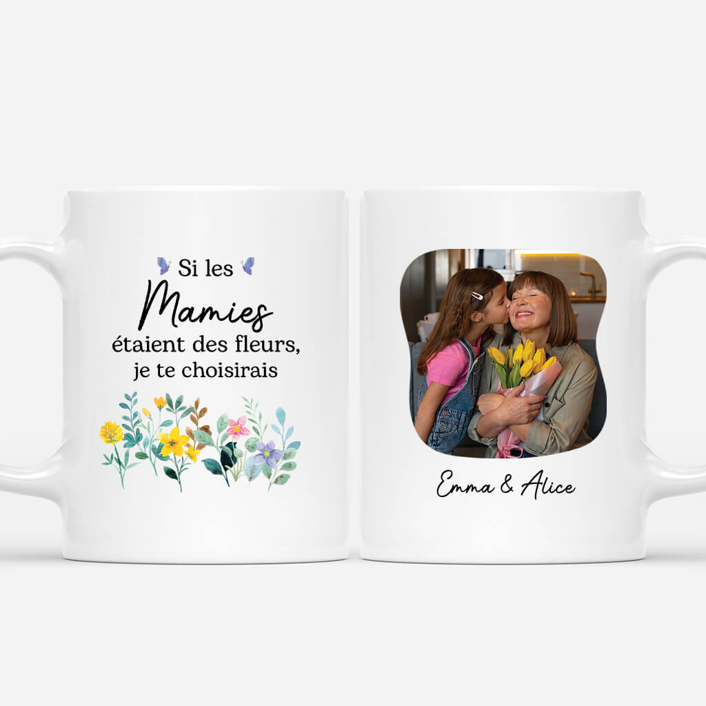 3812MFR1 si mamie etait des fleurs je te choisirais  mug personnalise mamie 3812MTH5A