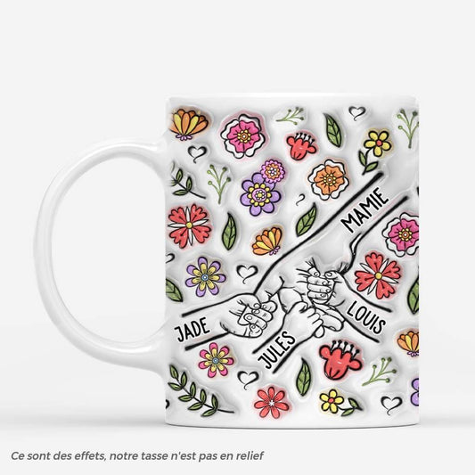 3823FR1 effet dimpression 3d mug personnalise mamie fleurs vives 3823_2b41b7b2 4060 4ec1 9e3a b3d2c4e8a7cf