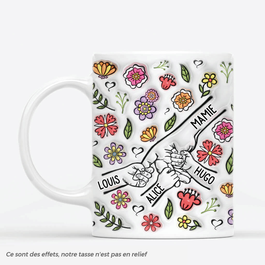 3823FR1 effet dimpression 3d mug personnalise mamie fleurs vives 3823_902e91a5 200b 4a5e 8992 f61e28b06076