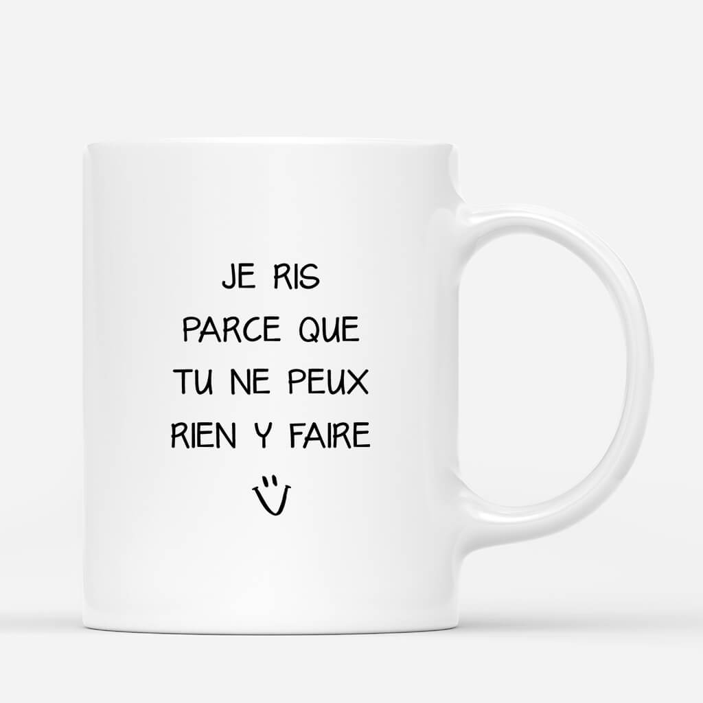 3830MFR3 mug personnalise frere  je souris parce que tu es mon frere 3830M5H8E