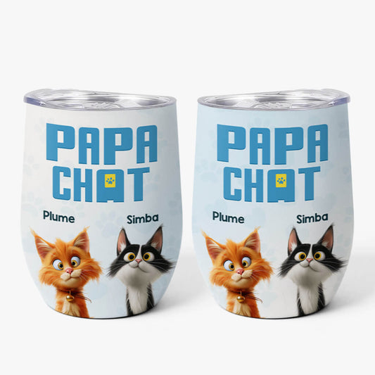 3833TFR1 verre a vin personnalise avec couvercle maman chat papa chat 3d design cartoon 3833T5I5D