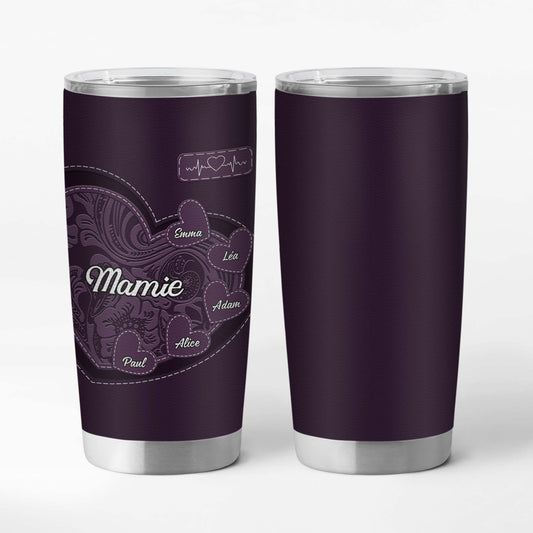 3841TFR1 gobelet personnalise 591 ml mamie coeur violet mug thermos 3841T5E3A