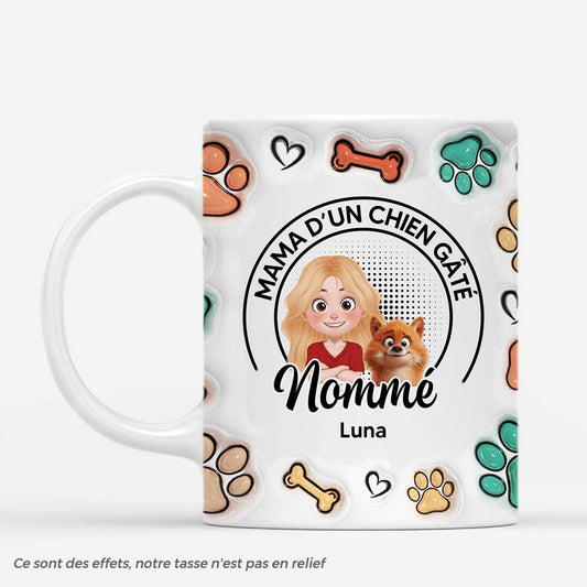 3843MFR1 effet dimpression 3d mug personnalise maman chien pourri gate 3843M