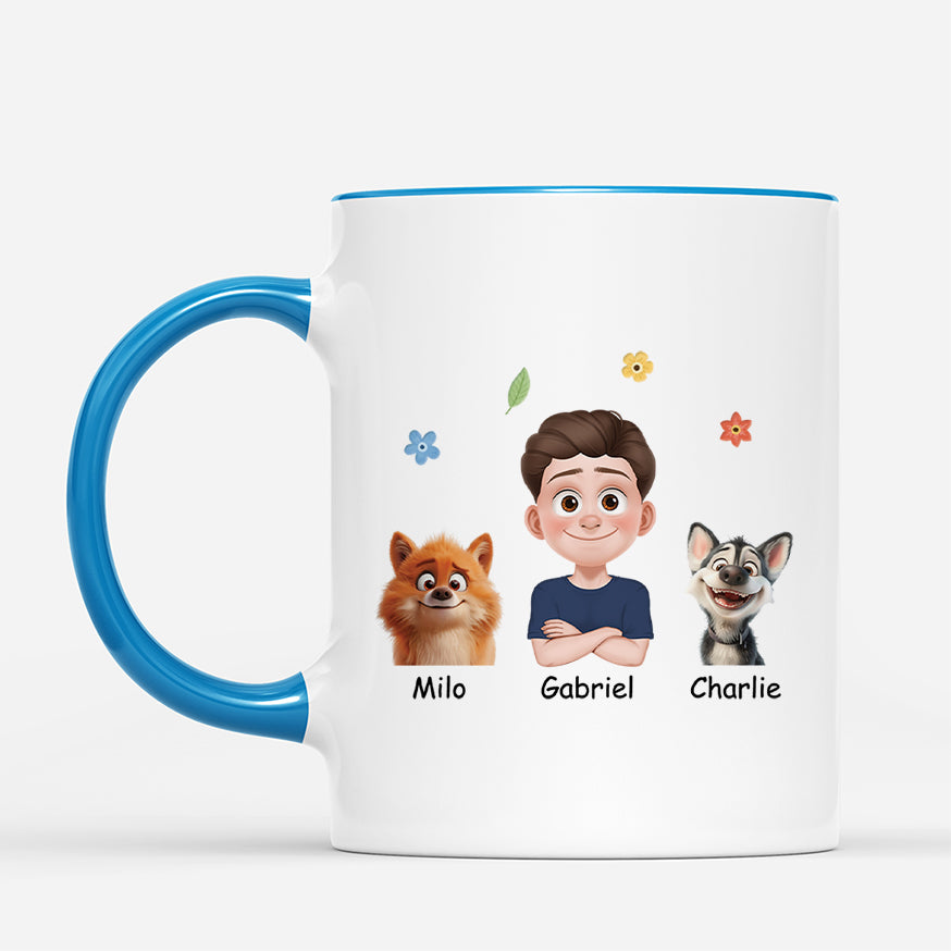 3868MFR2 mug personnalise chien la vie de maman chien 3868m8y0a