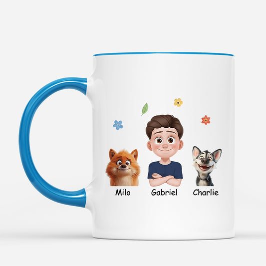3868MFR2 mug personnalise chien la vie de maman chien 3868m8y0a