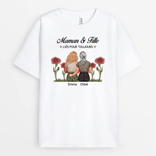 3869AFR1 t shirt maman personnalise nous sommes lies pour toujours_ 3869A847A