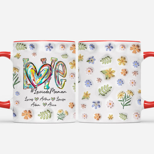 3899MFR2 effet dimpression 3d mug personnalise mamie amour de mamie 3899MT45C