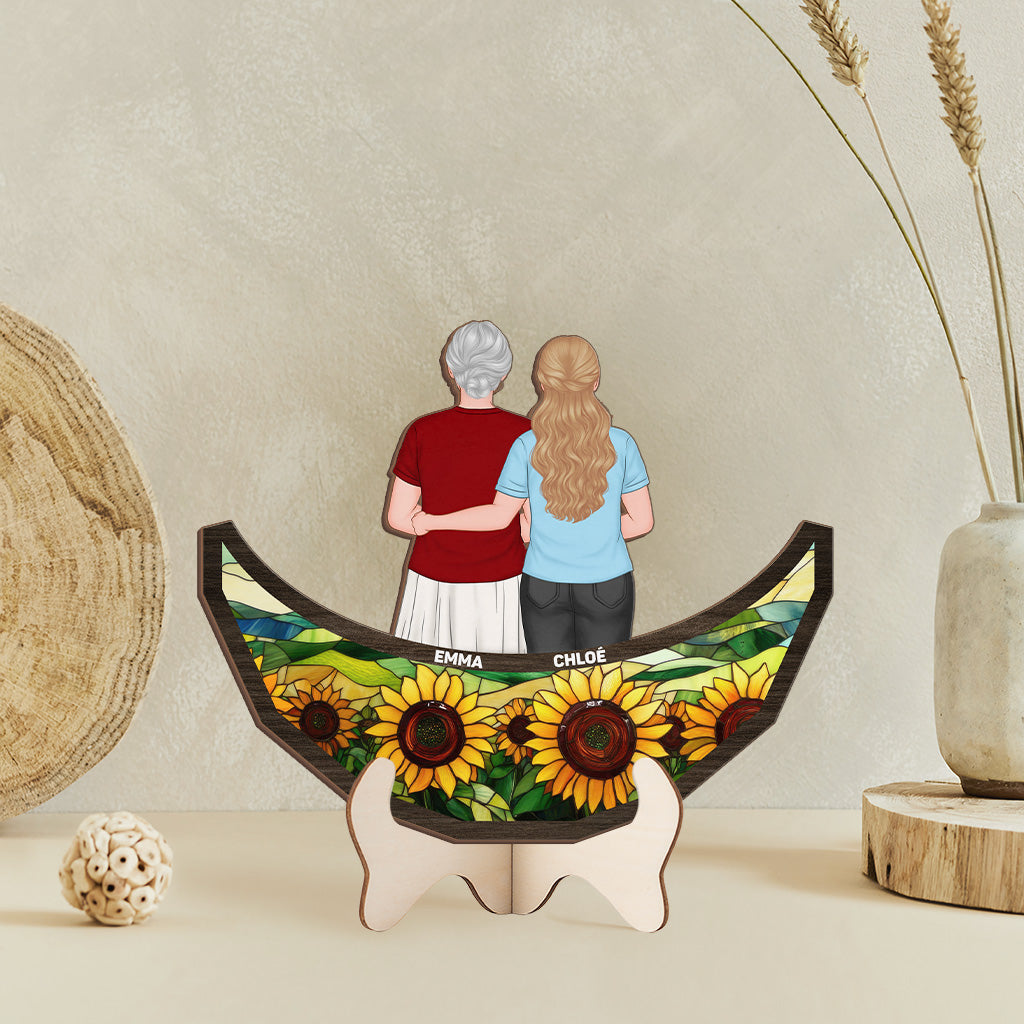 3901QFR2 plaque en bois personnalisee bonne fete maman tournesole 3901q3l0a