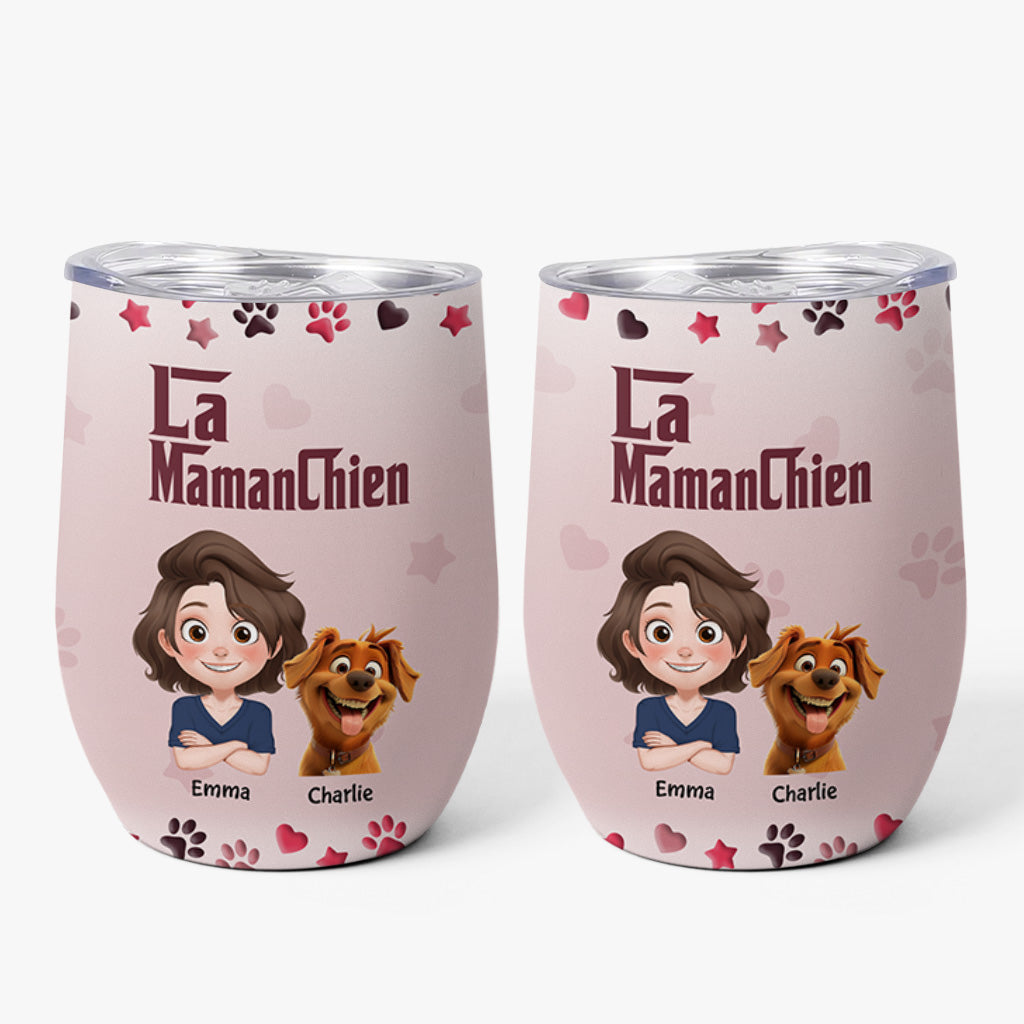 3908TFR1 mug isotherme 355 ml personnalise la maman chien 3908tq0c