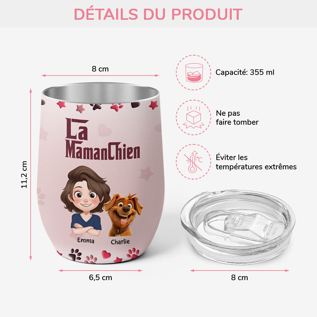 3908TFR3 mug isotherme 355 ml personnalise la maman chien 3908tq0c