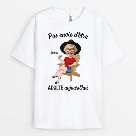 3945AFR1 t shirt personnalise pour homme pas envie d_etre adulte 3945akk0a