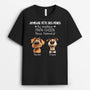3969AFR1 t shirt personnalise joyeuse fete des peres au meilleur papa chien version fonce 3969a8t5c