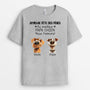 3969AFR2 t shirt personnalise joyeuse fete des peres au meilleur papa chien version clair 3969a8t5c