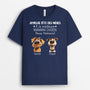 3969AFR2 t shirt personnalise joyeuse fete des peres au meilleur papa chien version fonce 3969a8t5c