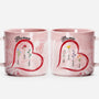 4001MFR1 mug effet marbre personnalise maman mamie coeur et fleurs 4001m