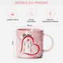 4001MFR3 mug effet marbre personnalise maman mamie coeur et fleurs 4001m