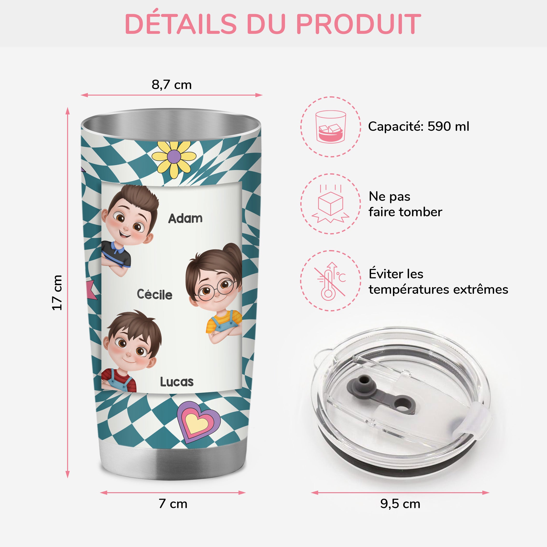 4005TFR3 mug isotherme 590ml personnalise chere maman 4005t