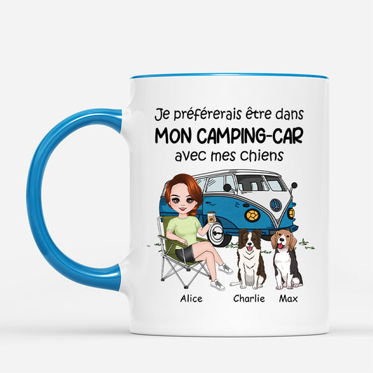 4024MFR2 mug pour amoureux des chiens je prefererais etre dans mon camping car 4024m6q0c