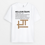 4037AFR1 t shirt personnalise collegue meilleure equipe mots croises