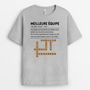 4037AFR2 t shirt personnalise collegue meilleure equipe mots croises