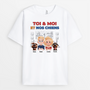 4038AFR1 t shirt personnalise chien toi  moi design cartoon 4038akh0c