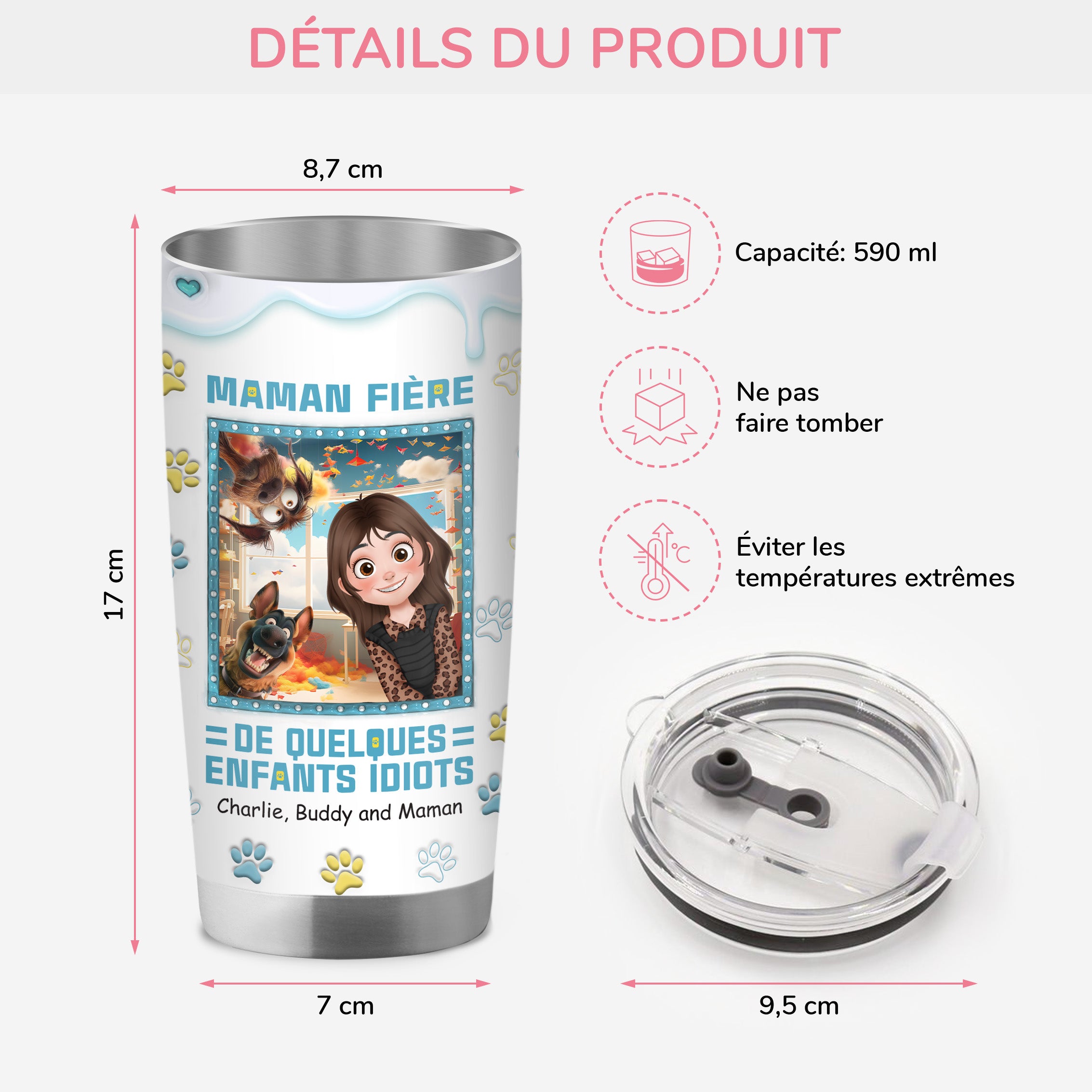 4039TFR3 mug isotherme 590ml personnalise maman chien fiere design cartoon 4039tkl0c_2a75deb2 423b 487a b84d f3f538294b75