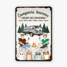 4051EFR1 plaque en metal personnalisee avec chat campeurs heureux 4051e840d