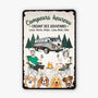4051EFR2 plaque en metal personnalisee avec chien campeurs heureux 4051e840c