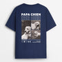 4065AFR1 t shirt personnalise super papa  maman chien avec photos 4065atm5c