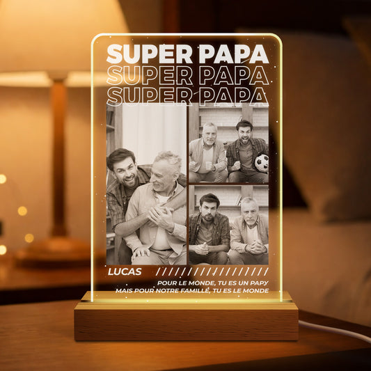 4065LFR1 meilleur papa veilleuse personnalisee avec photo 4065ltq5b