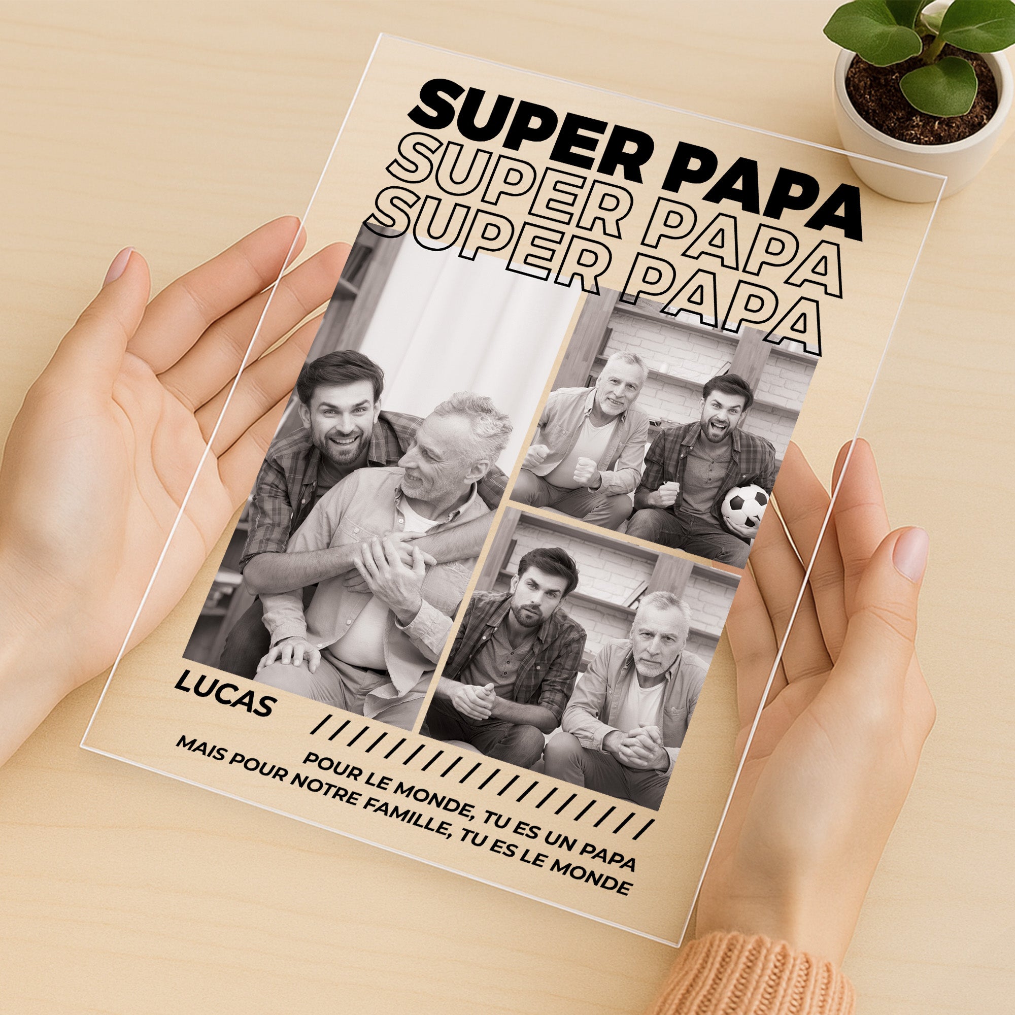 4065RFR3 meilleur papa plaque en acrylique personnalisee avec photo 4065rtm5b