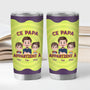 4073TFR2 effet dimpression 3d mug isotherme 590ml personnalise ce papa appartient a vert et violet 4073t3i0a