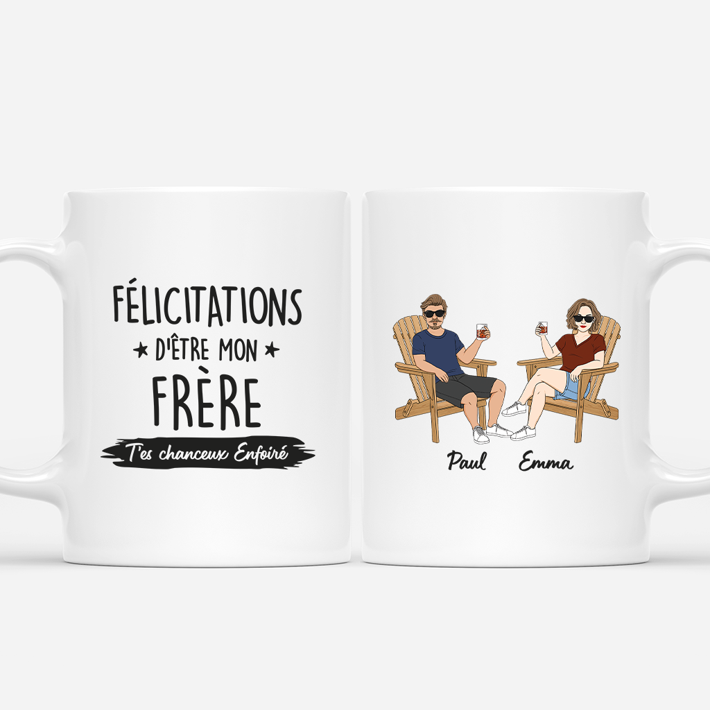 4074MFR1 mug personnalise felicitation a mon frere ma soeur 4074m3h8e
