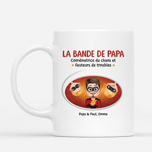 4094MFR1 mug personnalise la bande de papa super heros 4094m5h0b