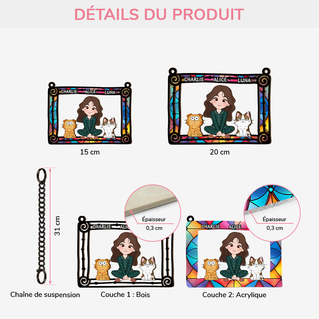 4102UFR3 attrape soleil personnalise pour femme maman chat 4102u8l8d