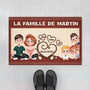 4107DFR1 paillasson famille personnalisee design cartoon version rouge 4107dkt0i