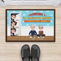 4118DFR2 paillasson famille personnalisee y a plein denfants ici design cartoon 4118d3t0i