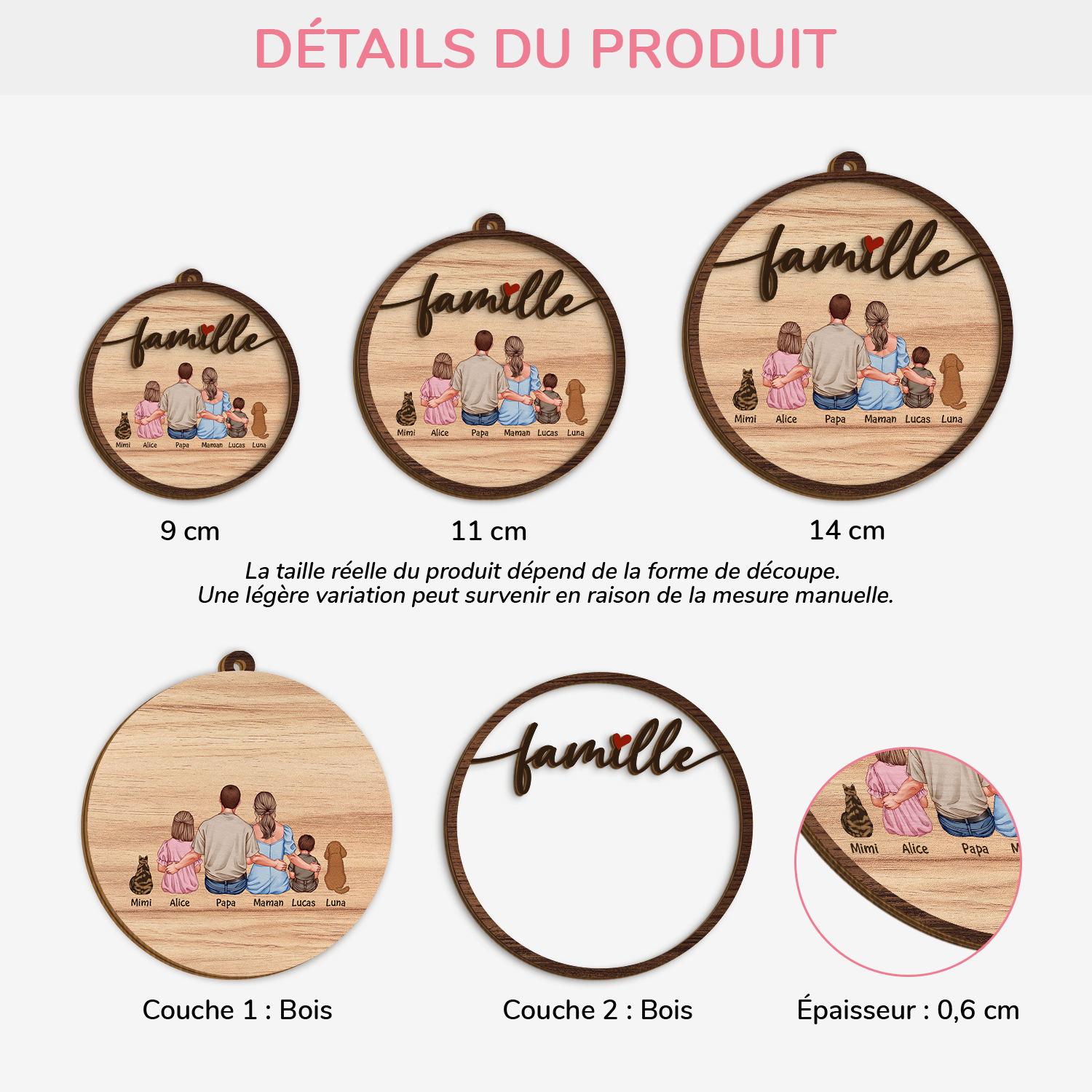 4130OFR3 ornement en bois a 2 couches personnalise famille la famille vue de dos 4130o6t5a_463a44e4 7356 434a ad50 aa53b1d419cb