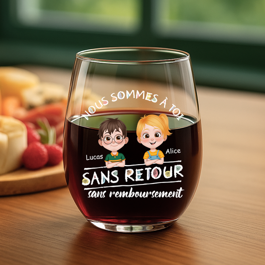 4143IFR2 verre a vin sans pied personnalise pour papa nous sommes a toi 4143i8h0b