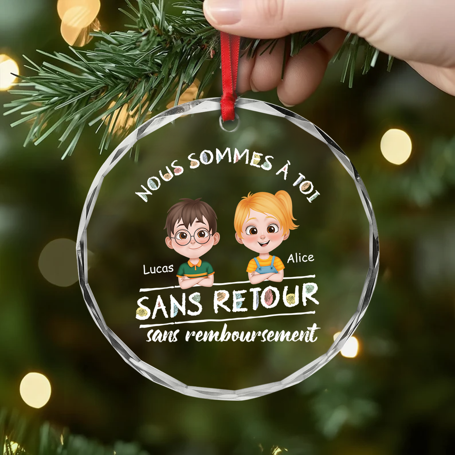 4143OFR2 ornement en verre personnalise pour papa nous sommes a toi 4143o8h0b