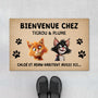 4145DFR1 paillasson chat personnalise bienvenue chez design cartoon 4145d8i5d