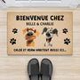 4145DFR2 paillasson chien personnalise bienvenue chez design cartoon 4145d8i5c