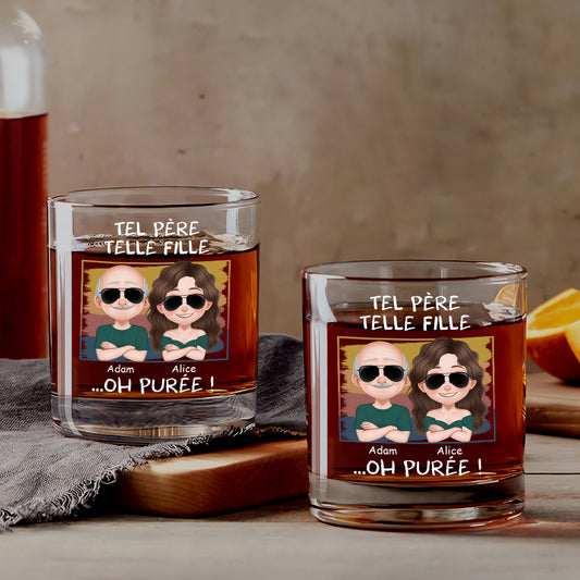 4158IFR2 verre a whisky personnalisee tel pere telle fille design cartoon 4158i3q0b