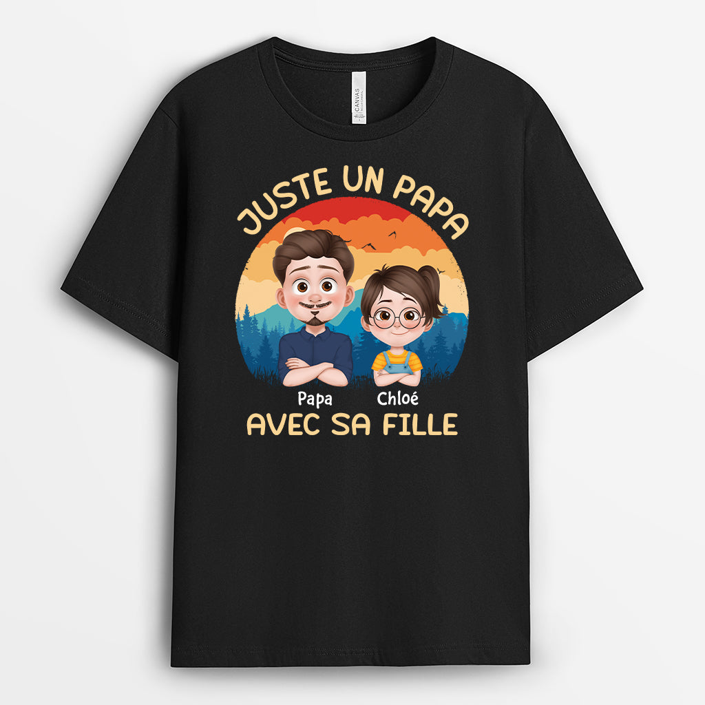 4168AFR1 mug personnalise juste un papa et sa fille design cartoon 4168a6i0b