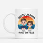 4168MFR1 mug personnalise juste un papa et sa fille design cartoon 4168m6i0b