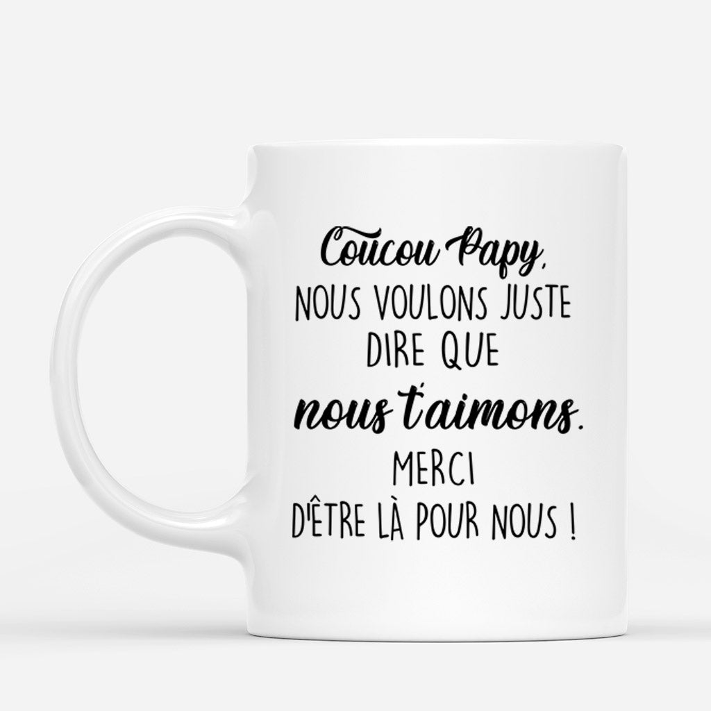 4170MFR2 mug personnalise coucou papa tenant les mains 4170m6i0a