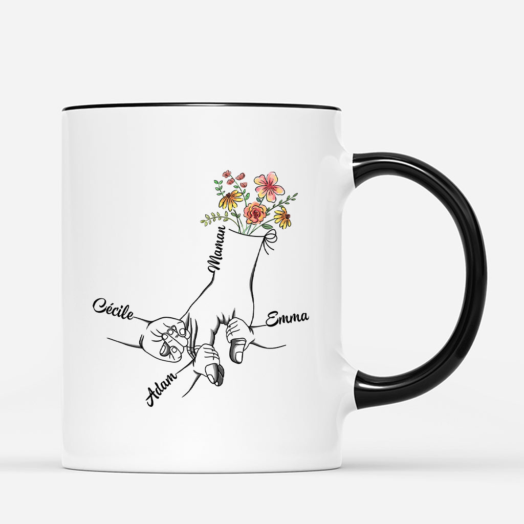 4170MFR3 mug personnalise coucou maman tenant les mains 4170m6i0a