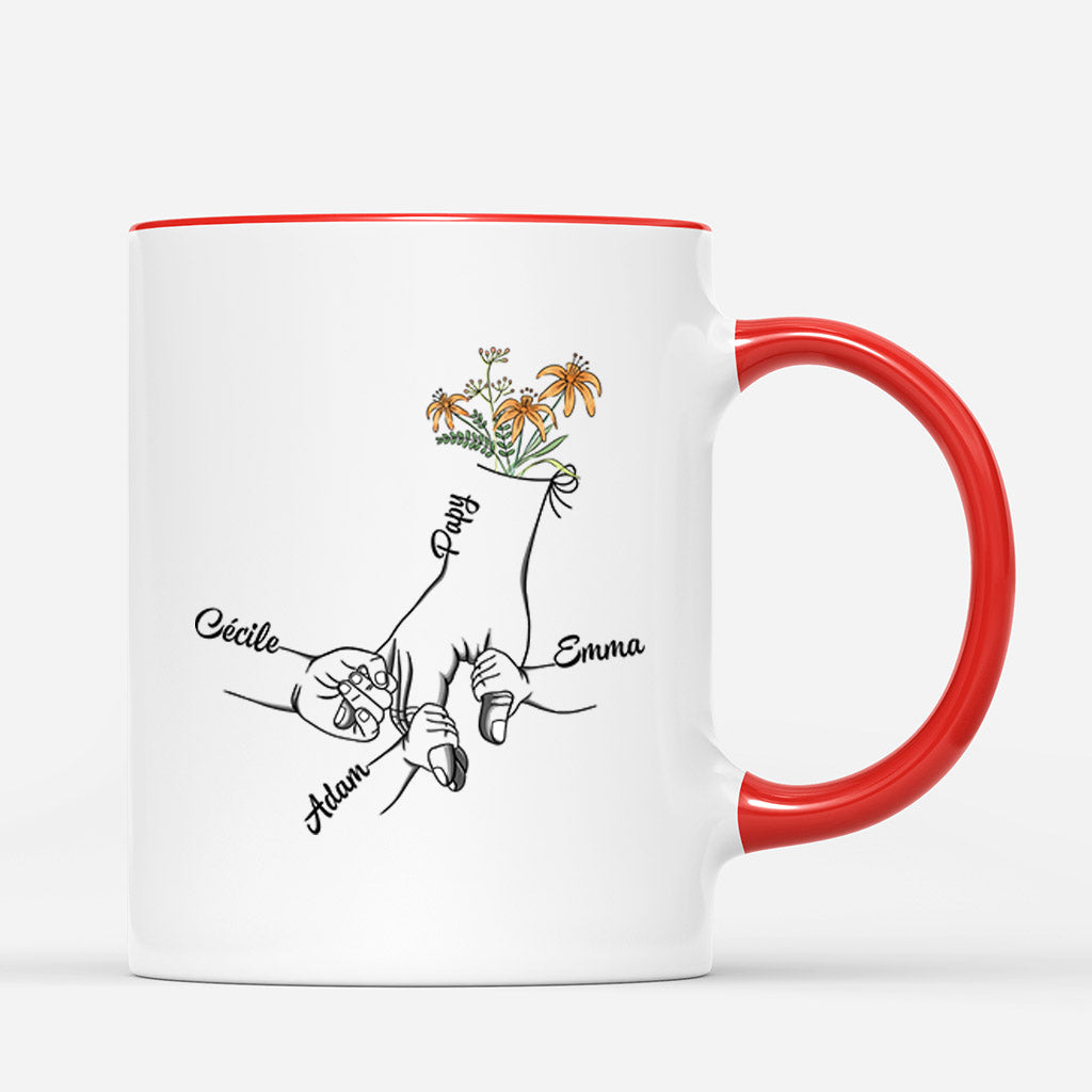 4170MFR3 mug personnalise coucou papa tenant les mains 4170m6i0a